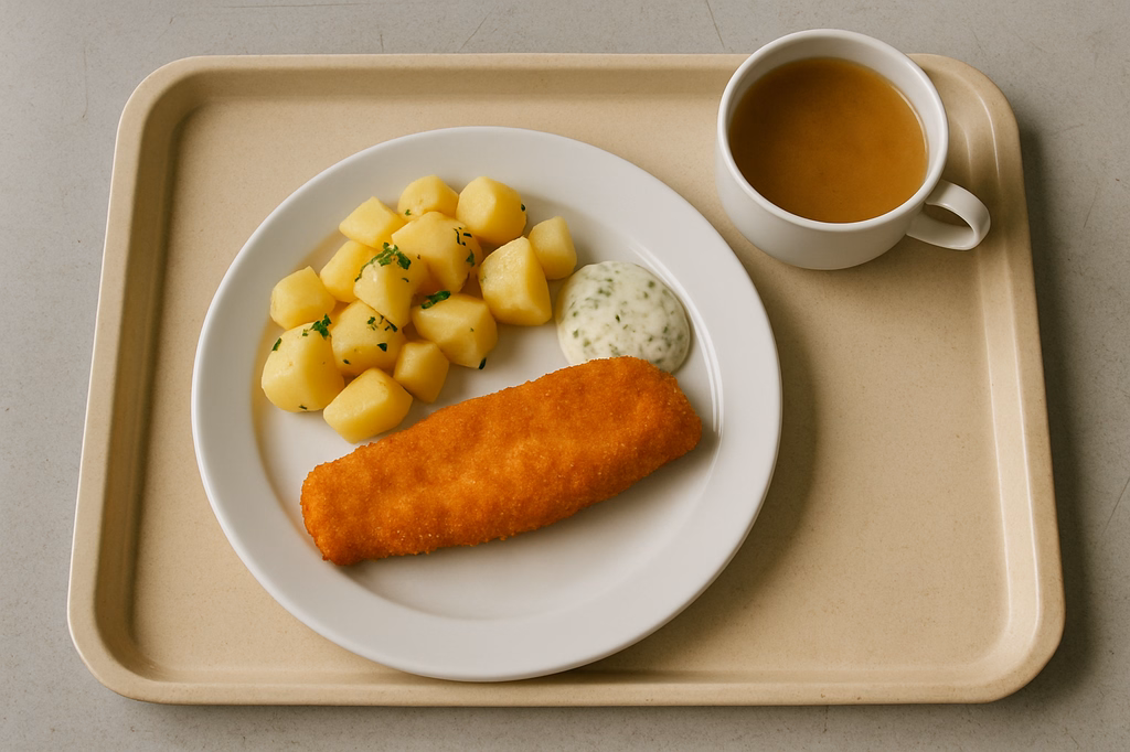 Seelachsfilet gebacken Kräuterdip (AI Generated)