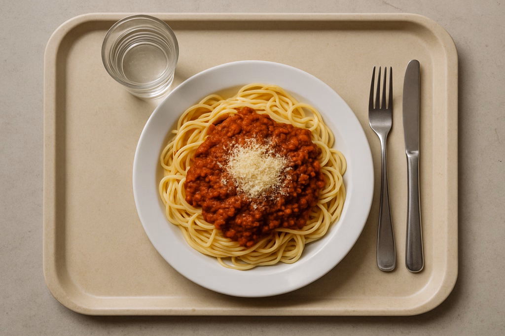 Spaghetti Bolgnese mit Grana Padano (AI Generated)