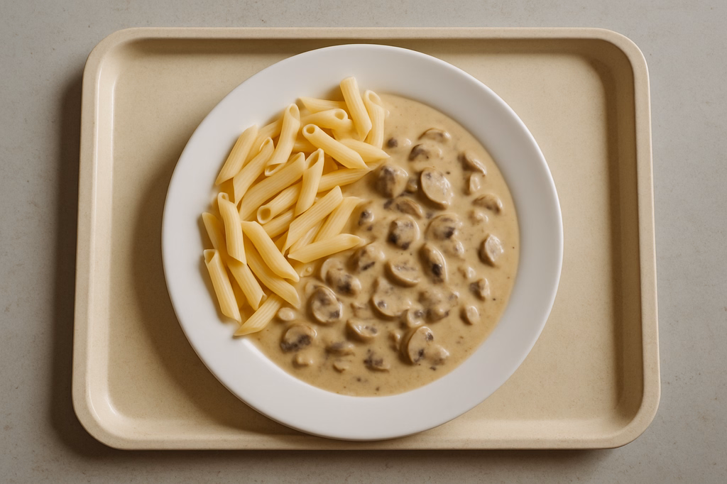 Pasta mit Champignonrahmsoße (AI Generated)