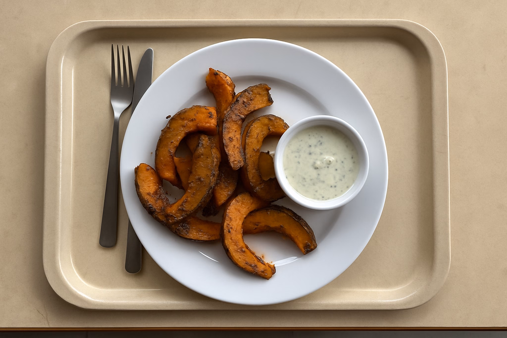 Kürbis - Chiasamenröstling mit veganem Limettendip (AI Generated)