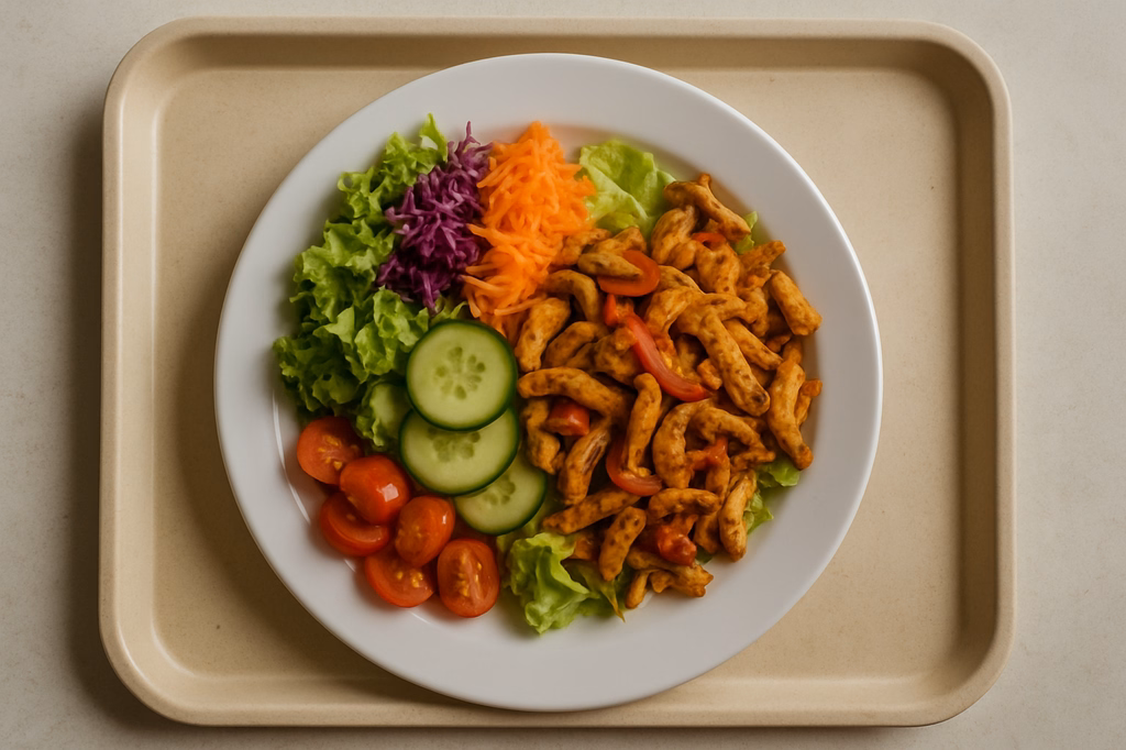 Salatteller Winter Topping : Chicken Fajita (AI Generated)