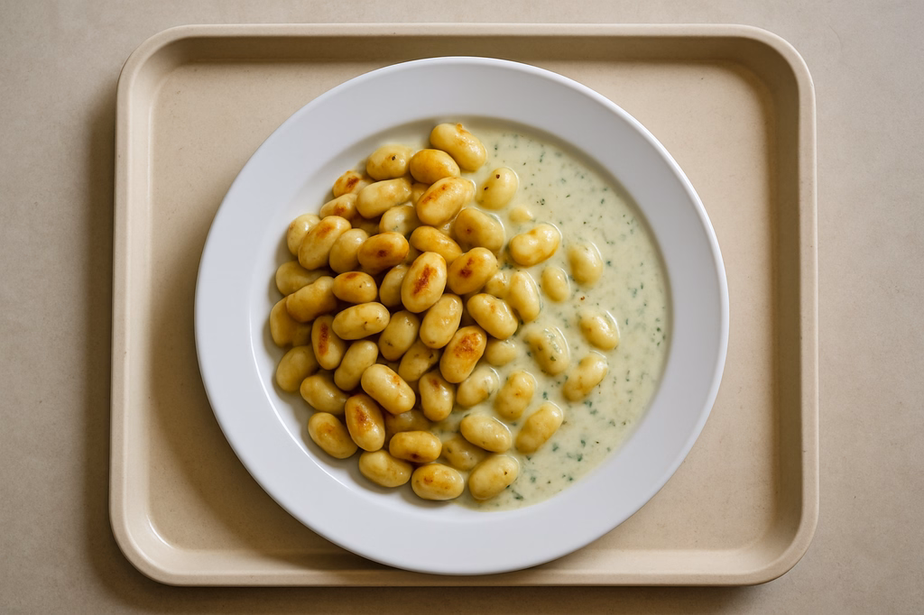 Gnocchipfanne mit Kräuterrahmsoße (AI Generated)
