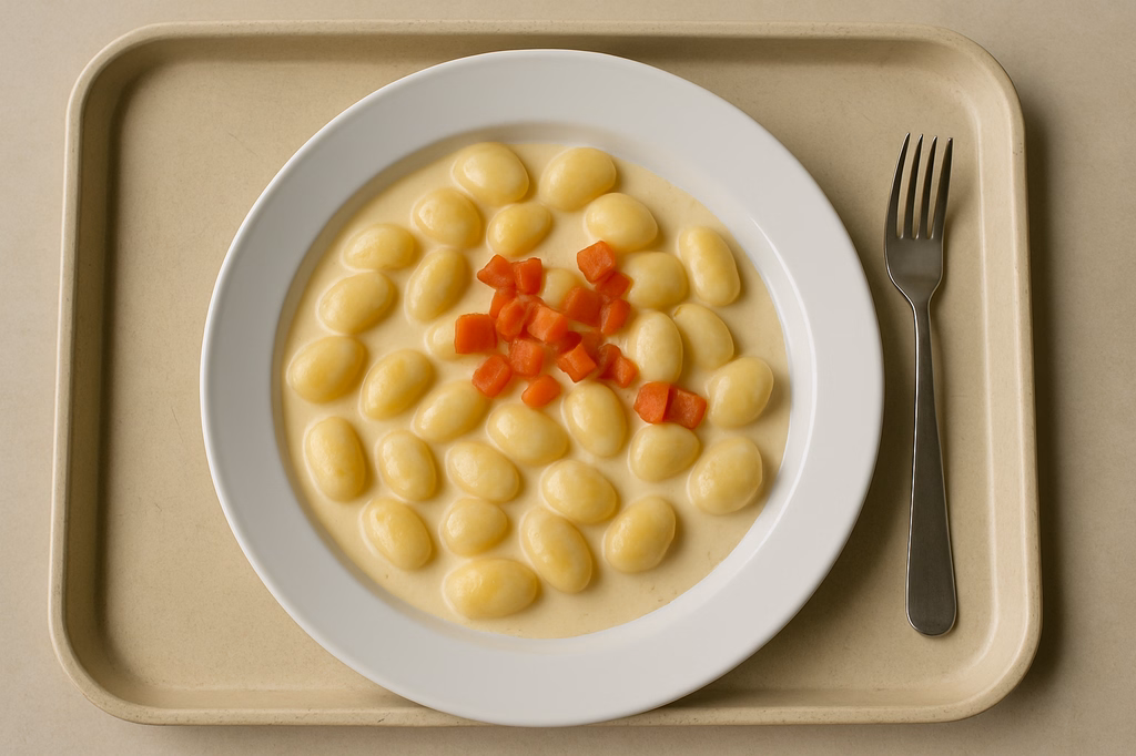 Kartoffelgnocchi an Sahnesoße mit Tomatenwürfel (AI Generated)