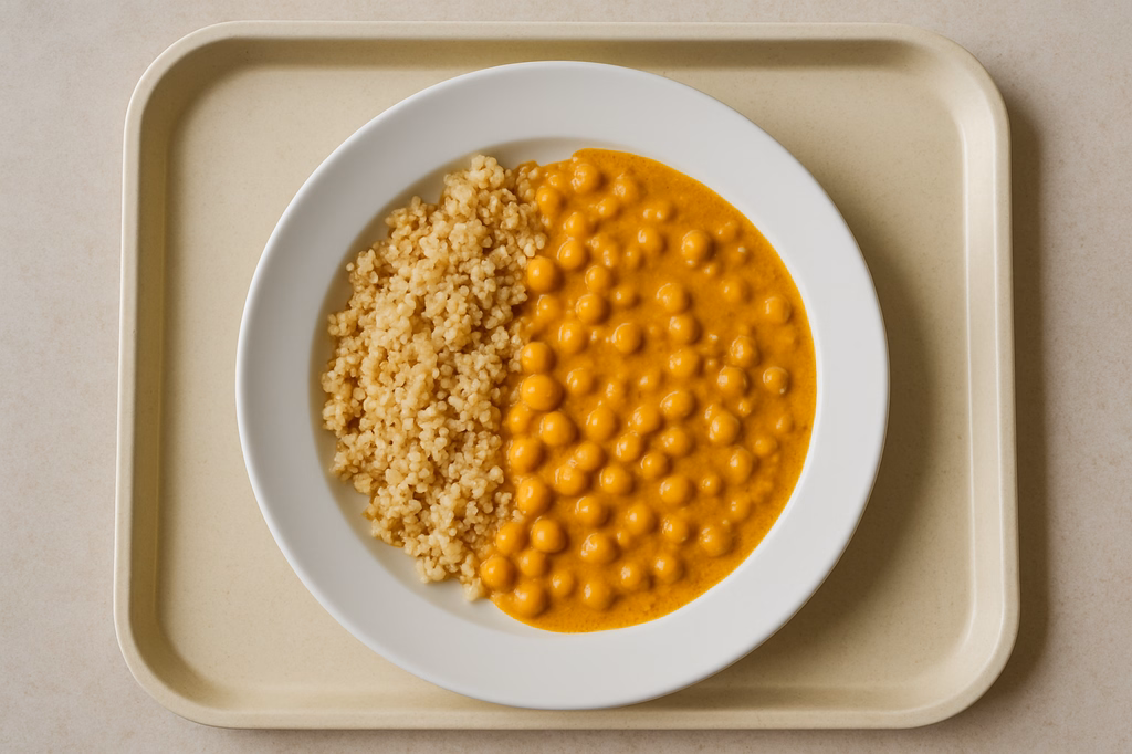 mensaVital: Kichererbsen - Kokos - Korma mit BulgurA1,A9,A15) (AI Generated)