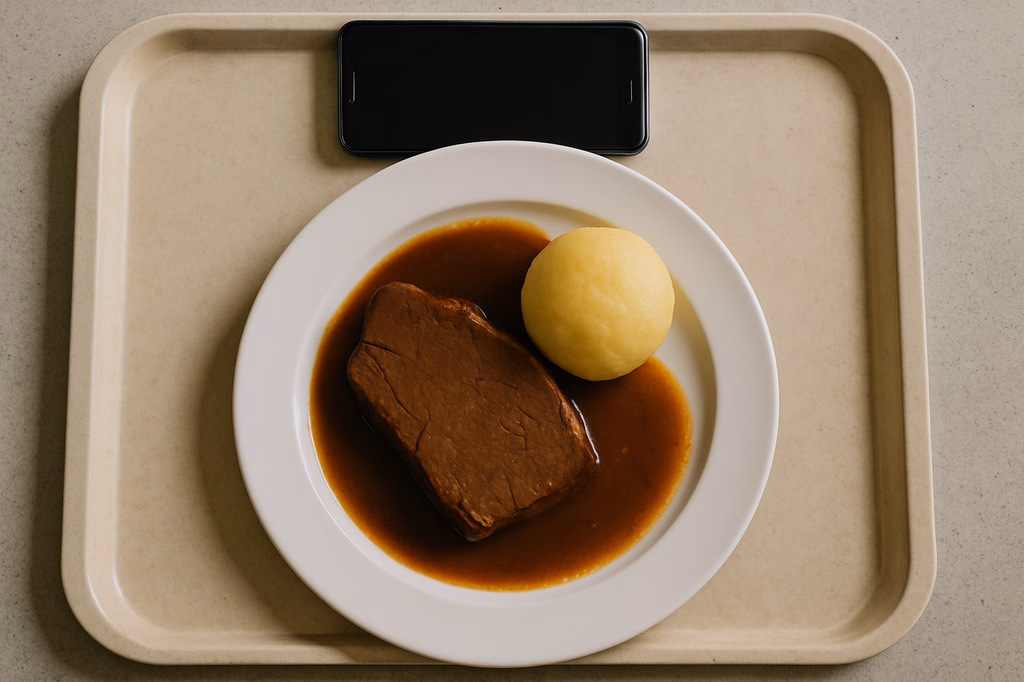 Schmorbraten vom Rind, dazu Kartoffelkloß (AI Generated)