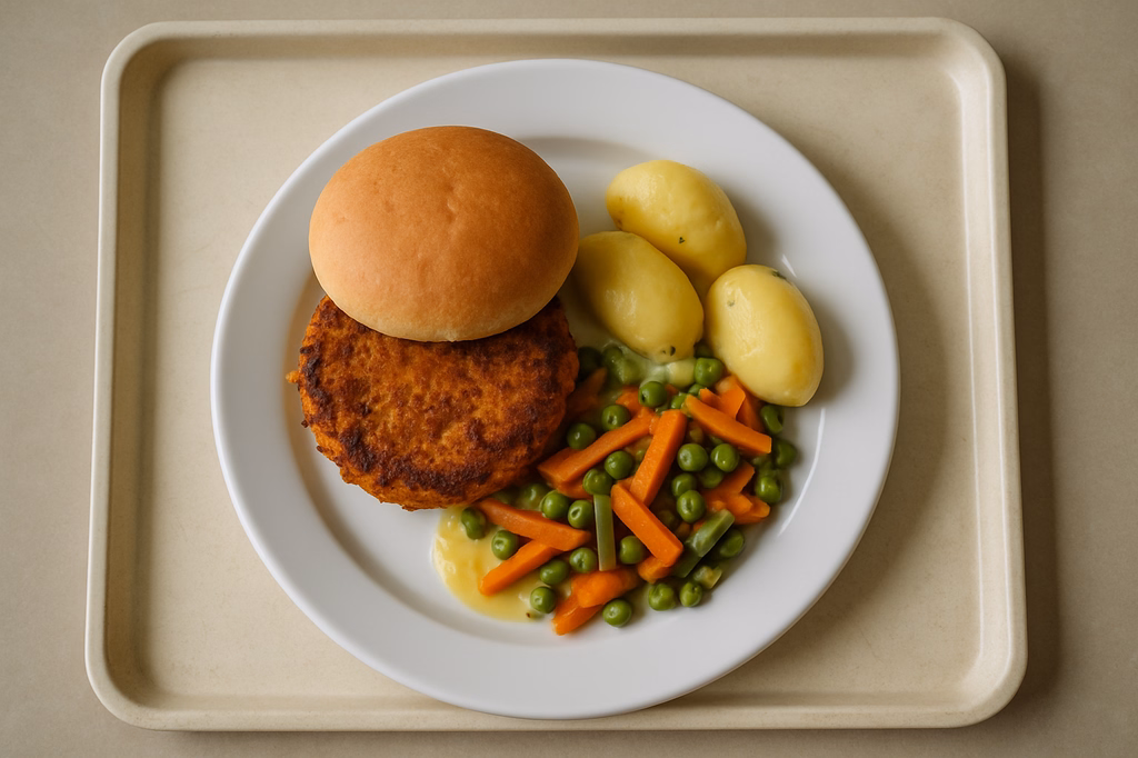 Veganer Süßkartoffel - Rösti - Burger (AI Generated)