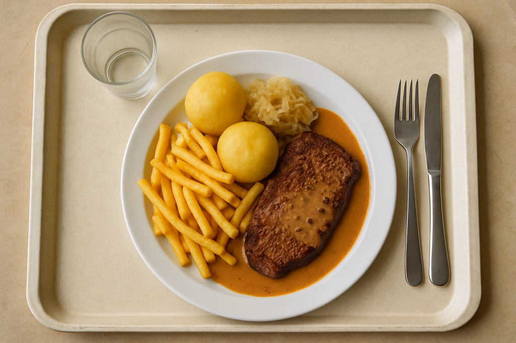 Rumpsteak vom Grill Cognac - Pfeffersoße (AI Generated)