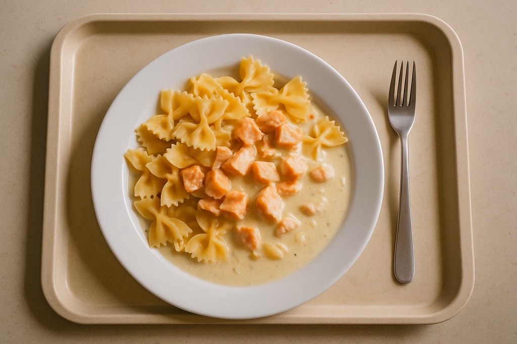 Seelachsnudeln in Sahnesoße (AI Generated)