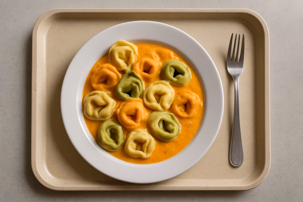 Tortelloni "Tricolore" Karottencremesoße (AI Generated)